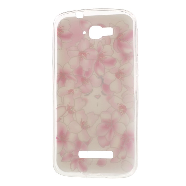 Softlyfit Embossed TPU Case for Alcatel One Touch Pop C7 OT-7040E 7040F 7040D - Pretty Flowers-3