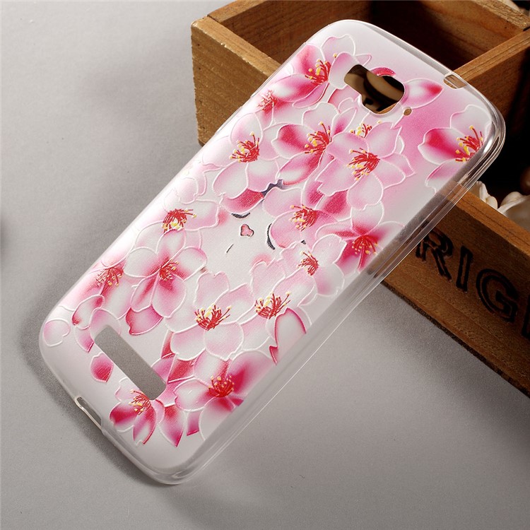 Softlyfit Embossed TPU Case for Alcatel One Touch Pop C7 OT-7040E 7040F 7040D - Pretty Flowers-4