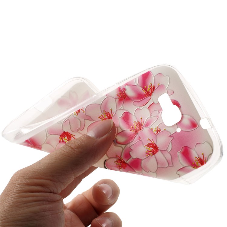 Softlyfit Embossed TPU Case for Alcatel One Touch Pop C7 OT-7040E 7040F 7040D - Pretty Flowers-7