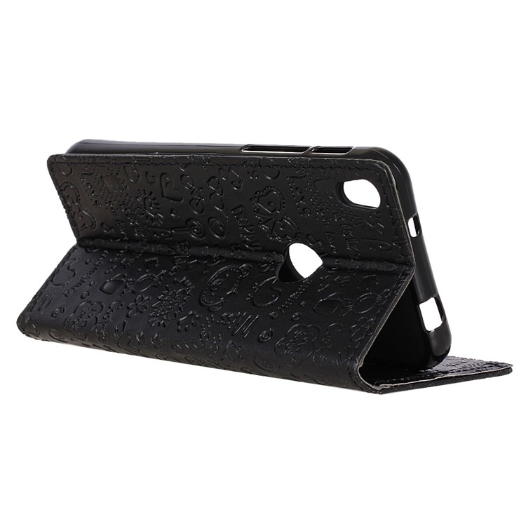 Cartoon Graffiti Leather Wallet Case for Alcatel Shine Lite - Black-6