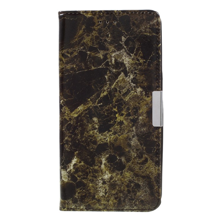 For Alcatel Pixi 4 (6.0) 4G Marble Phone Case Wallet Leather Cover Stand - Black-3