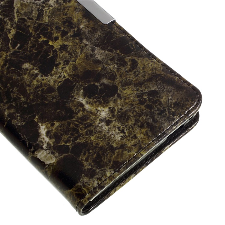 For Alcatel Pixi 4 (6.0) 4G Marble Phone Case Wallet Leather Cover Stand - Black-7