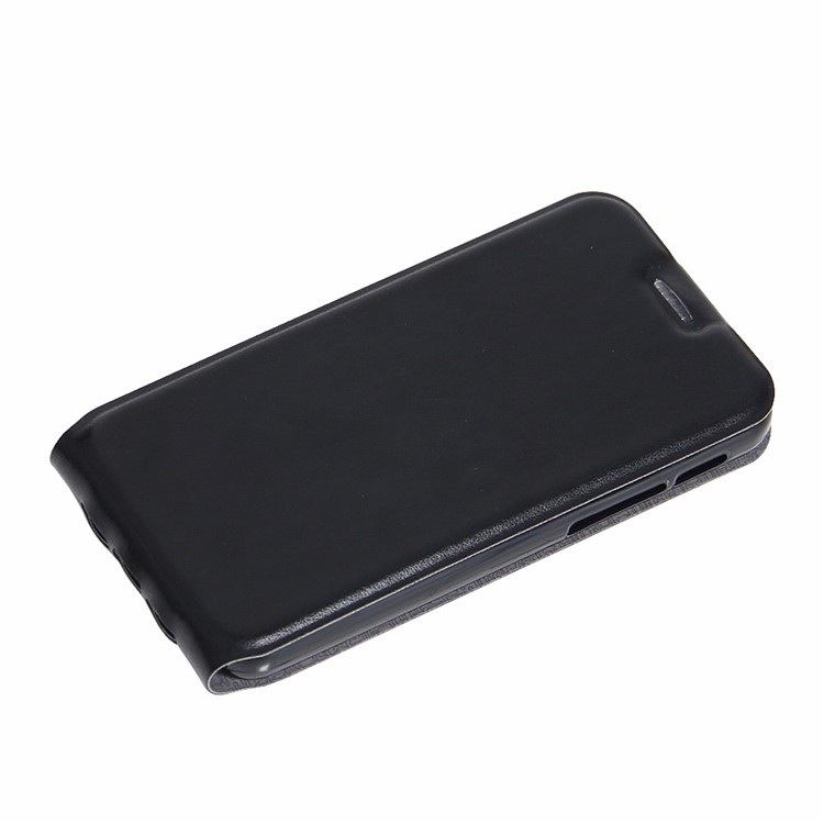 Vertical Flip Case Crazy Horse Leather ID Card/Photo Slot Cover for Alcatel Shine Lite - Black-2