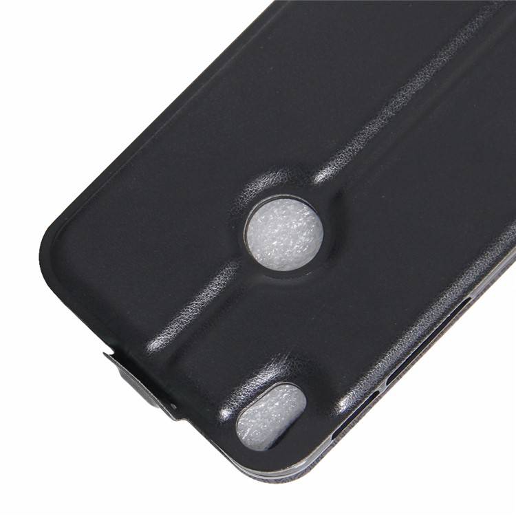 Vertical Flip Case Crazy Horse Leather ID Card/Photo Slot Cover for Alcatel Shine Lite - Black-3