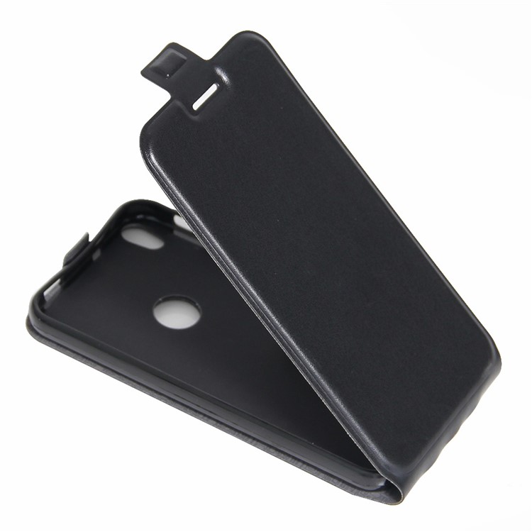 Vertical Flip Case Crazy Horse Leather ID Card/Photo Slot Cover for Alcatel Shine Lite - Black-4