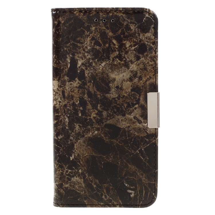 Marble Texture Leather Wallet Case for Alcatel Shine Lite - Black-3