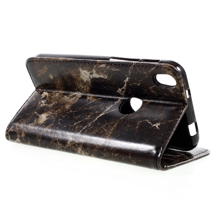 Marble Texture Leather Wallet Case for Alcatel Shine Lite - Black-5