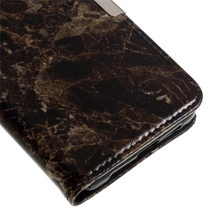 Marble Texture Leather Wallet Case for Alcatel Shine Lite - Black-7