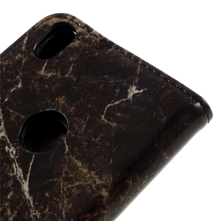 Marble Texture Leather Wallet Case for Alcatel Shine Lite - Black-8