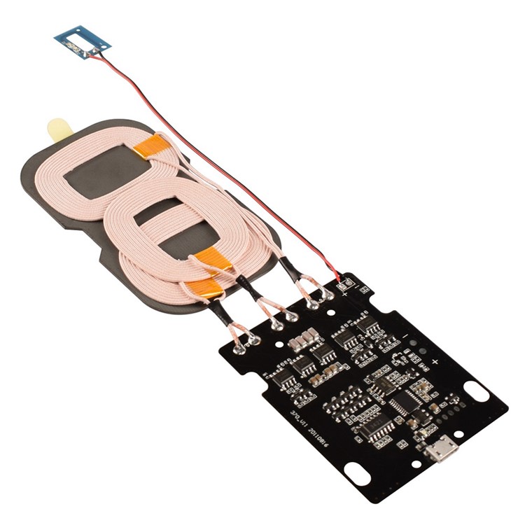 DIY 10W Quick Charge Wireless Charging Circuit Board PCBA with 3 Coils-1