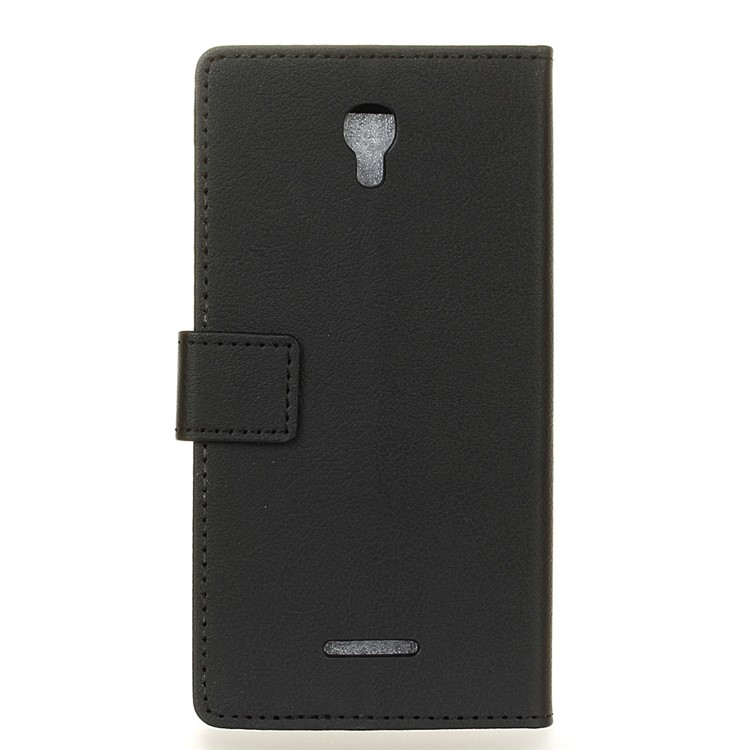 Wallet Leather Stand Case for Alcatel Pixi 4 (5.5) OT5012 - Black-2