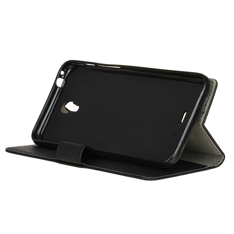 Wallet Leather Stand Case for Alcatel Pixi 4 (5.5) OT5012 - Black-4
