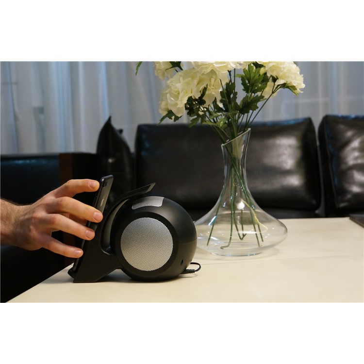 SMAMAO WN1 QI Wireless Charging Pad Bluetooth Speaker with Mic NFC AUX-in - Black / EU Plug-21