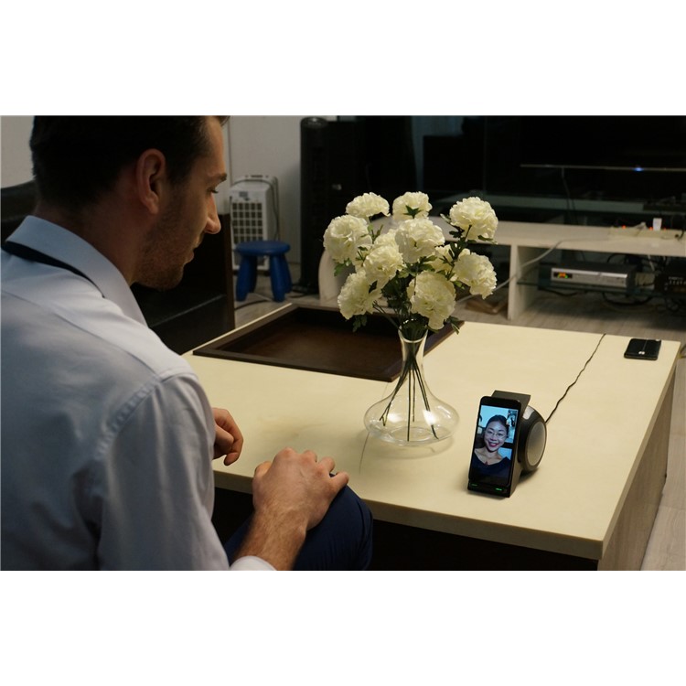 SMAMAO WN1 QI Wireless Charging Pad Bluetooth Speaker with Mic NFC AUX-in - Black / EU Plug-23