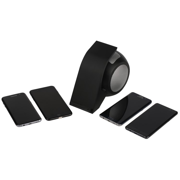 SMAMAO WN1 QI Wireless Charging Pad Bluetooth Speaker with Mic NFC AUX-in - Black / EU Plug-7