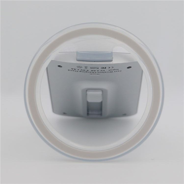 SMAMAO Q880 DC5V / 9V One-Coil Qi Wireless Charger Stand Holder for Samsung Galaxy S8/S7/S6 Etc - Silver-5