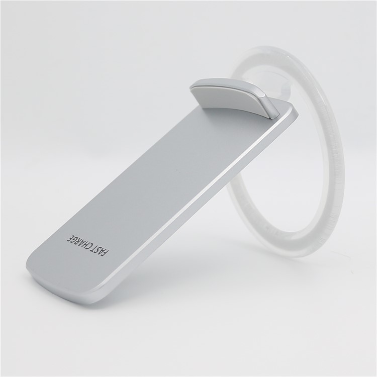 SMAMAO Q880 DC5V / 9V One-Coil Qi Wireless Charger Stand Holder for Samsung Galaxy S8/S7/S6 Etc - Silver-8