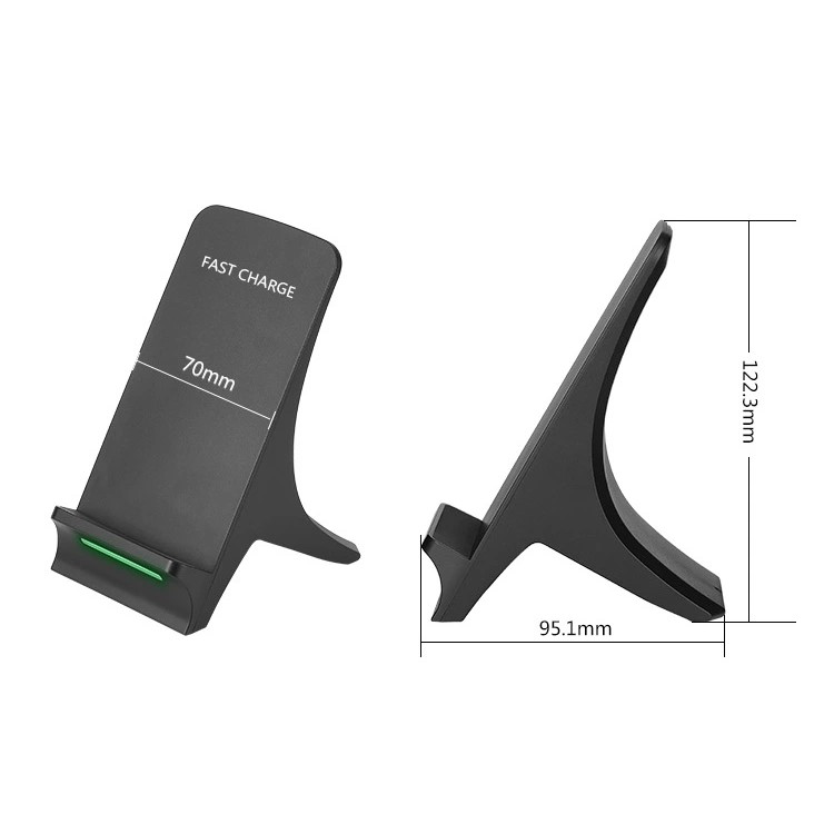 SMAMAO Q550 Qi Wireless Charging Stand with LED Light for Samsung Galaxy S7/S6 Etc - Black-14