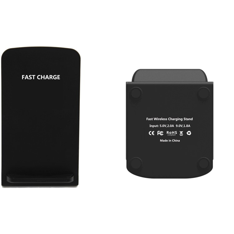 SMAMAO Q740 3-Coil Qi Wireless Charging Pad Stand for Samsung Galaxy S8/S7/S6 Etc - Black-5