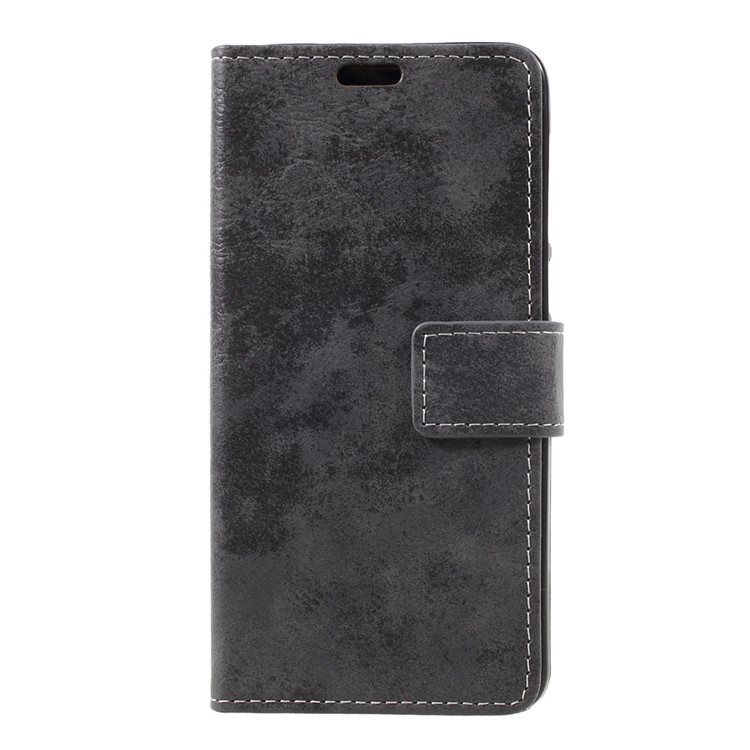 Retro Style Leather Wallet Phone Shell for Alcatel A5 LED - Grey-3