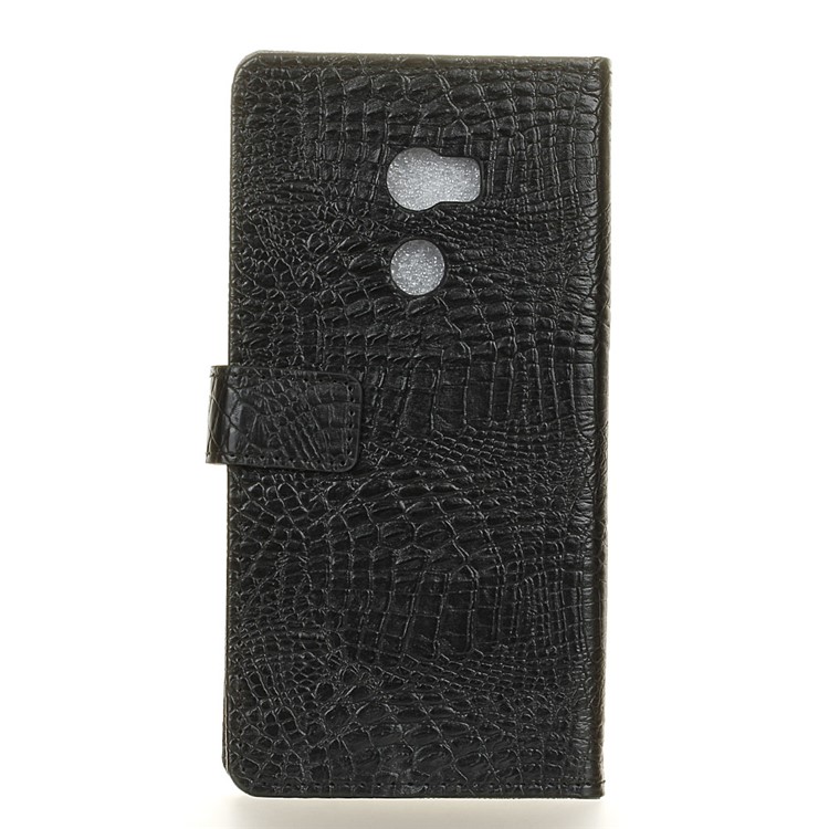 For Alcatel A3 5.0-inch Crocodile Texture Wallet Leather Flip Stand Case - Black-2