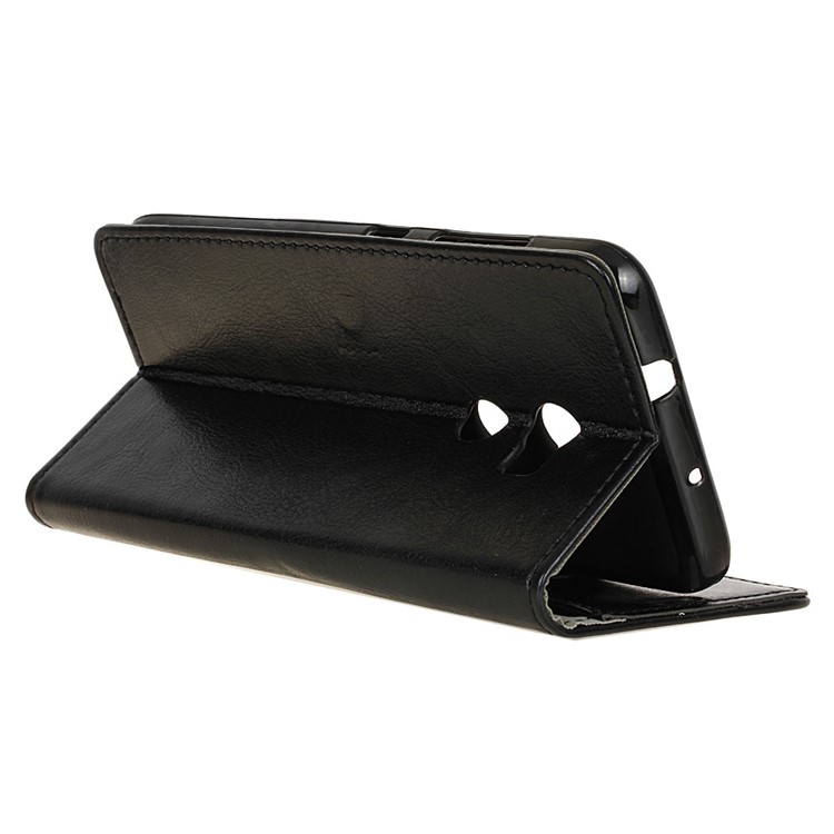 Crazy Horse Leather Wallet Stand Case for Alcatel A3 5.0-inch - Black-6