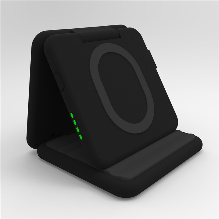 SMAMAO Foldable QI Wireless Power Bank Charging Pad 5000mAh for Samsung S7 / S6 etc. - Black-14