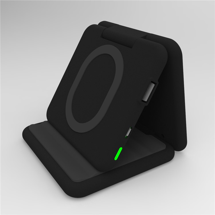 SMAMAO Foldable QI Wireless Power Bank Charging Pad 5000mAh for Samsung S7 / S6 etc. - Black-15