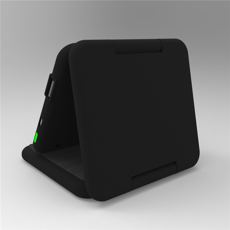 SMAMAO Foldable QI Wireless Power Bank Charging Pad 5000mAh for Samsung S7 / S6 etc. - Black-16