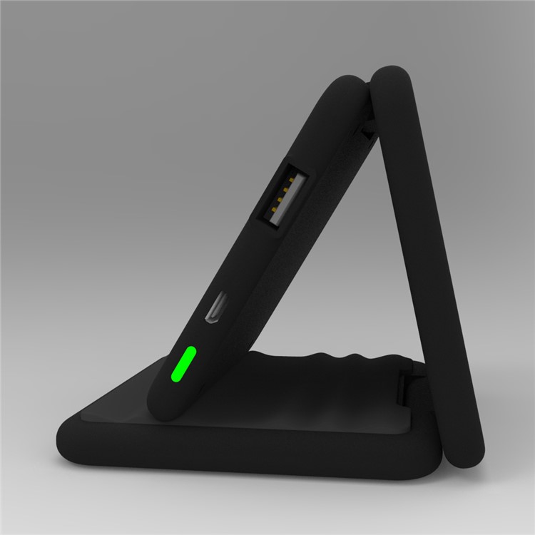SMAMAO Foldable QI Wireless Power Bank Charging Pad 5000mAh for Samsung S7 / S6 etc. - Black-17