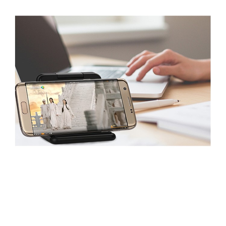 SMAMAO Foldable QI Wireless Power Bank Charging Pad 5000mAh for Samsung S7 / S6 etc. - Black-3