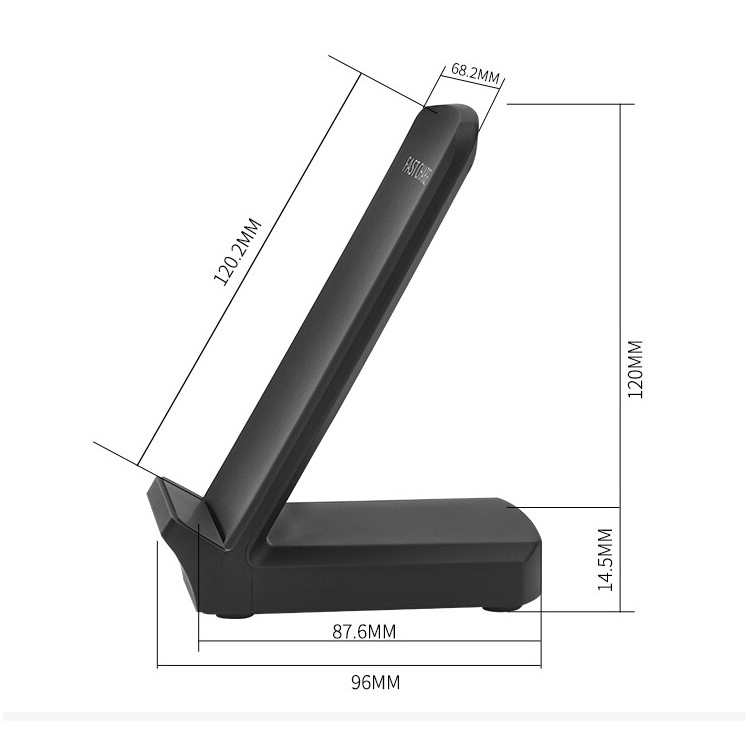 SMAMAO Q750 2-Coil Qi Wireless Charging Stand with Cooling Fan for Samsung Galaxy S8/S7 Etc - Black-16