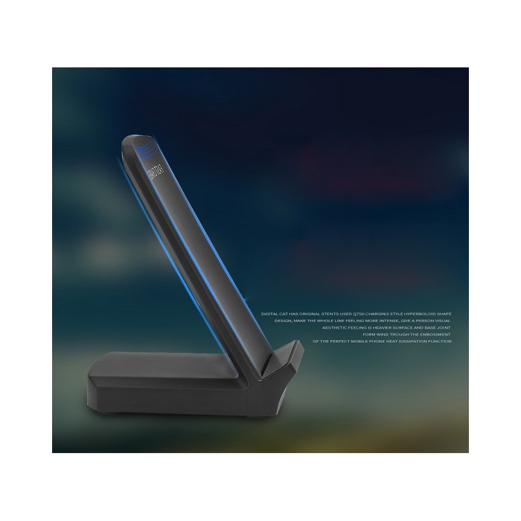 SMAMAO Q750 2-Coil Qi Wireless Charging Stand with Cooling Fan for Samsung Galaxy S8/S7 Etc - Black-3