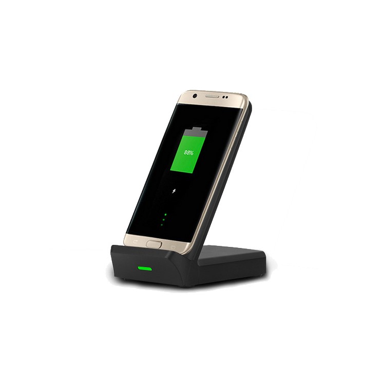 SMAMAO Q750 2-Coil Qi Wireless Charging Stand with Cooling Fan for Samsung Galaxy S8/S7 Etc - Black-5