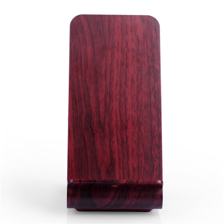 A8 10W Fast Charge Qi Wireless Charging Charger Stand Wooden for iPhone 8/8 Plus/Samsung Galaxy S8/S7/S6 Etc - Wine Red-3
