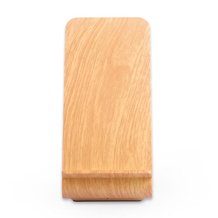 A8 Holz 10 Watt Schnelle Ladung Qi Drahtlose Lade Pad Stehen Für Iphone 8/8 Plus / Samsung Galaxy S8 / S7 / S6 Etc - Beige-5