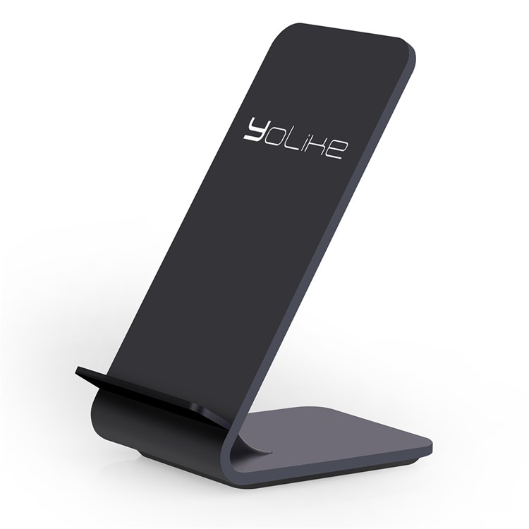 YOLIKE A8 Plastic Fast Wireless Charger for Samsung Galaxy S8/S7/S6 Etc - Black-2