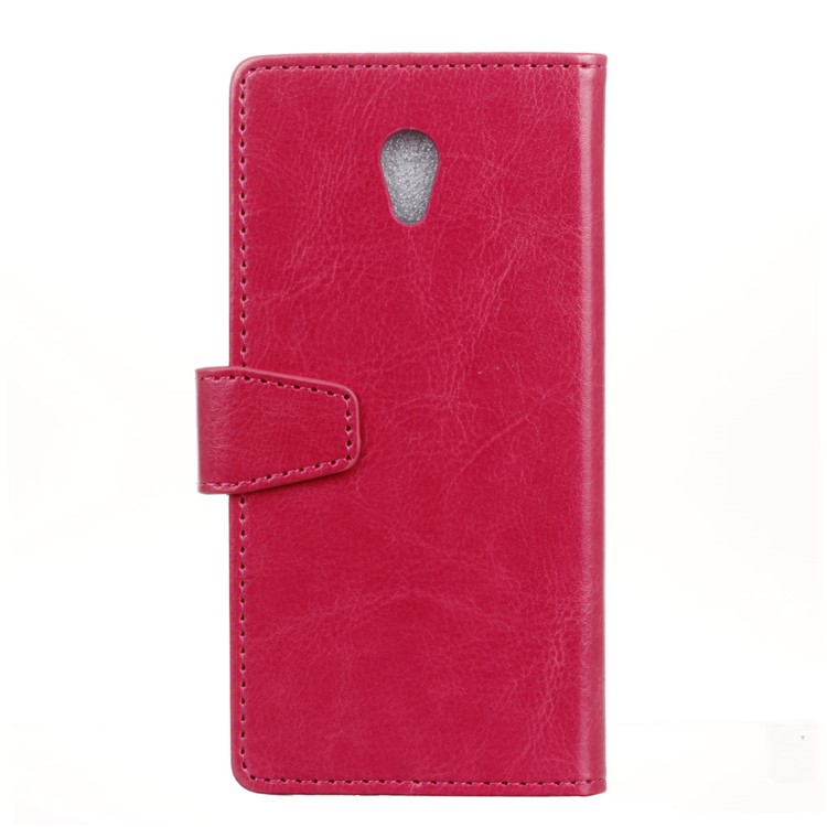 Crazy Horse Wallet Leather Protective Case for Alcatel U5 (4G Version) - Rose-3