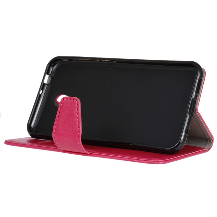Crazy Horse Wallet Leather Protective Case for Alcatel U5 (4G Version) - Rose-6