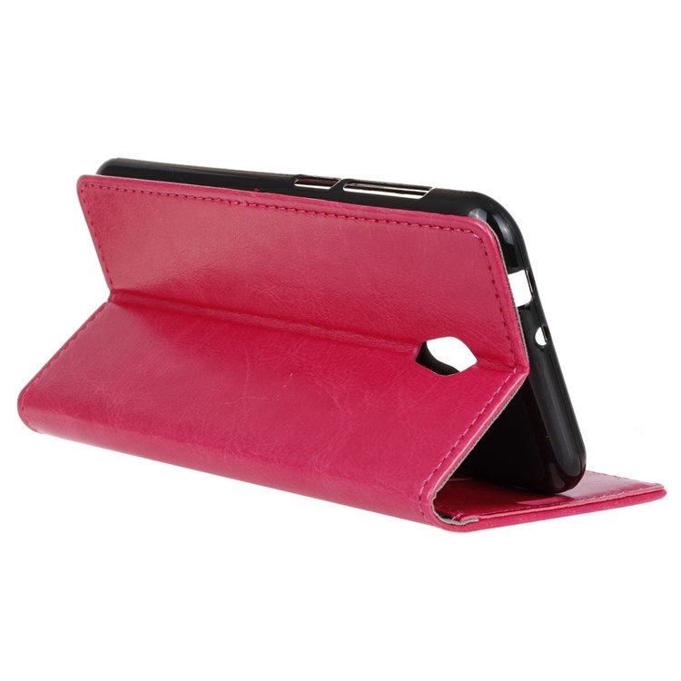 Crazy Horse Wallet Leather Protective Case for Alcatel U5 (4G Version) - Rose-7