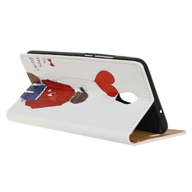 Pattern Printing Wallet Leather Protective Cover with Stand for Alcatel U5 (4G Version) - Is This Love-4