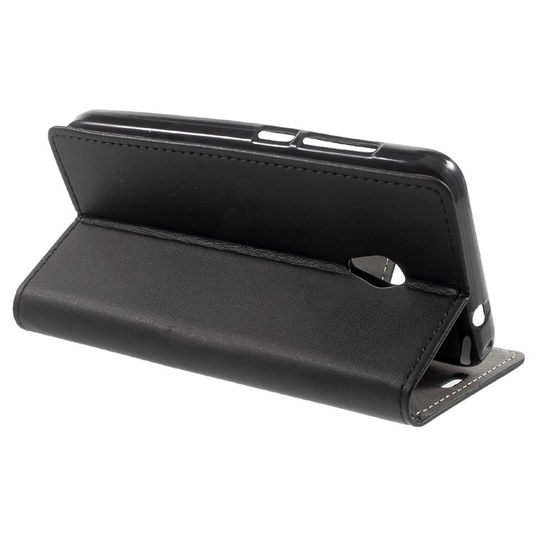PU Leather Wallet Cell Phone Case for Alcatel U5 (4G Version) - Black-4