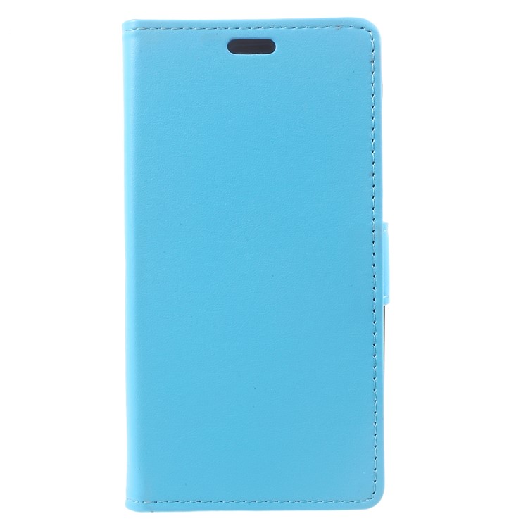 PU Leather Wallet Phone Accessory Case for Alcatel U5 (4G Version) - Blue-1