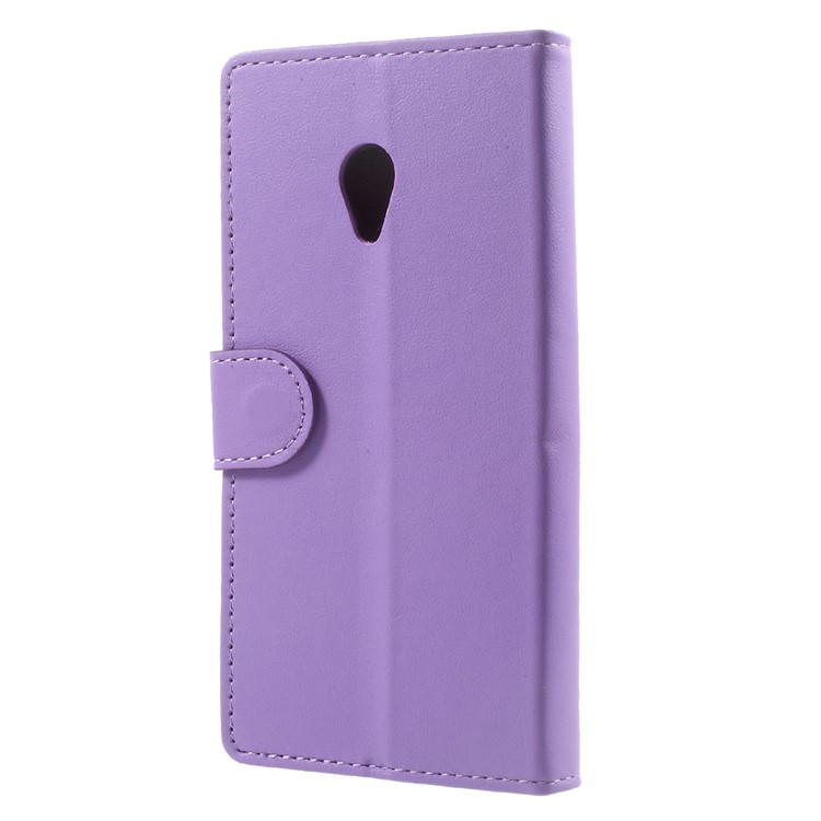 Folio Leather Wallet Cell Phone Casing for Alcatel U5 (4G Version) - Purple-3