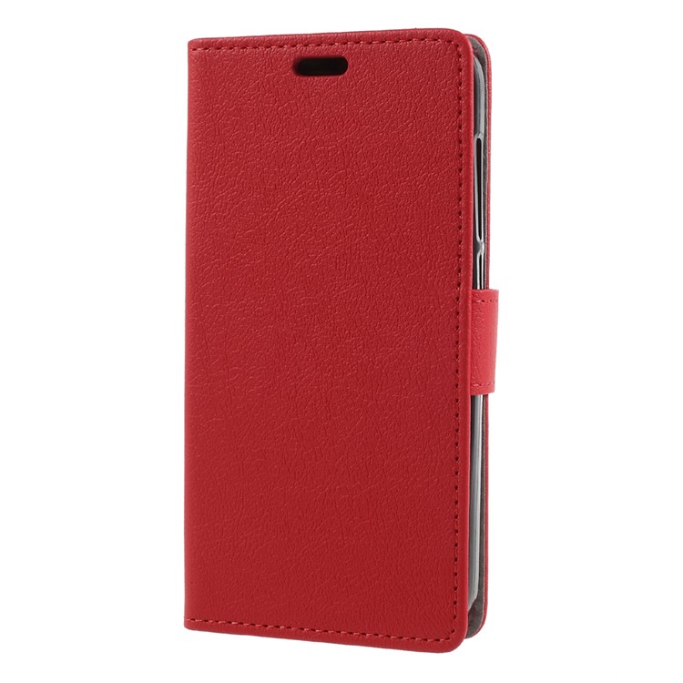 Magnetic Leather Stand Cover for Alcatel U5 (4G Version) - Red-1