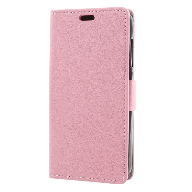 Wallet Leather Mobile Phone Case for Alcatel U5 (4G Version) - Pink-1