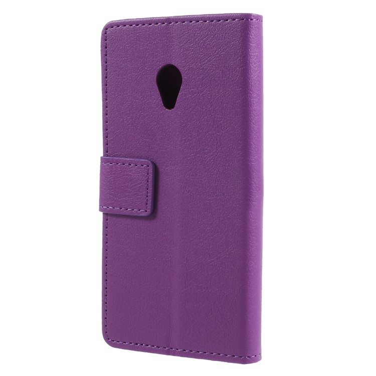 Magnetic Leather Stand Case for Alcatel U5 (4G Version) - Purple-2