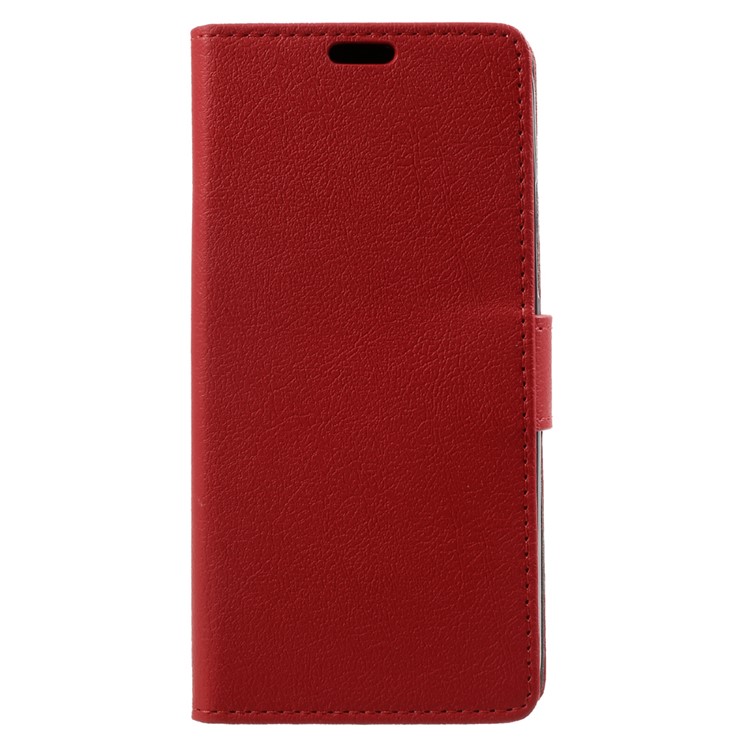 Stand Wallet PU Leather Case Phone Accessory for Alcatel Idol 5 - Red-1