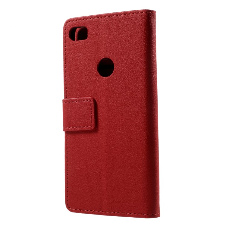 Stand Wallet PU Leather Case Phone Accessory for Alcatel Idol 5 - Red-2