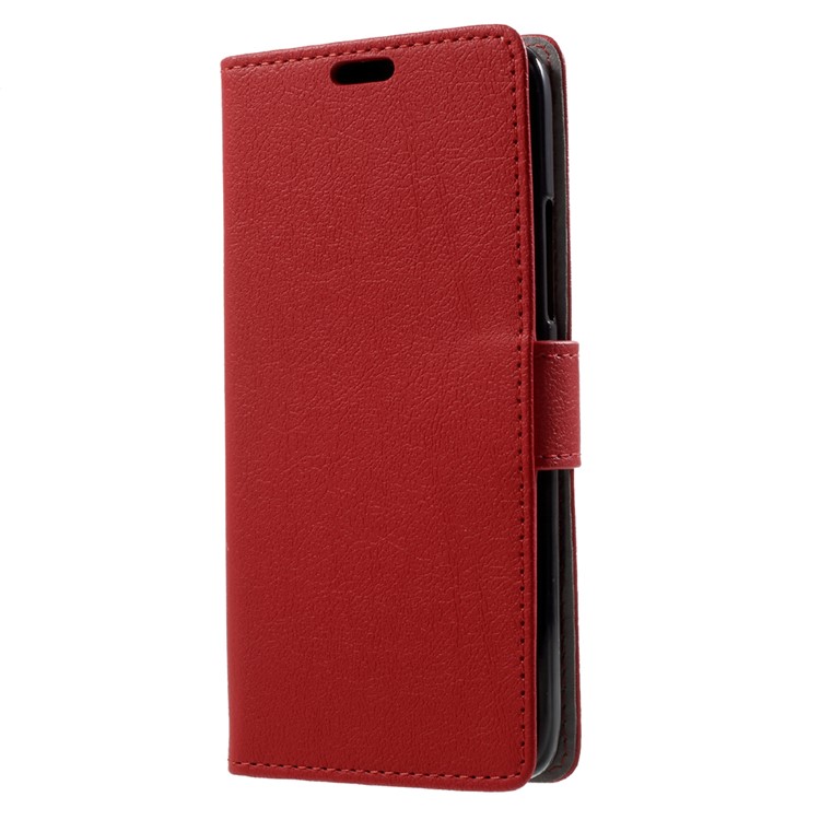 Stand Wallet PU Leather Case Phone Accessory for Alcatel Idol 5 - Red-3